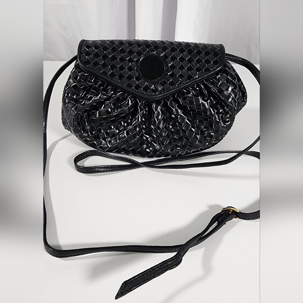 Fendi mini intrecciato structured crossbody/shoulder/clutch.